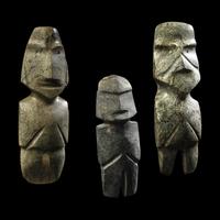 Three Mezcala Greenstone Figures