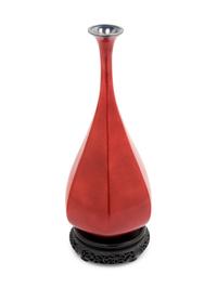 A Red Cloisonné Vase
