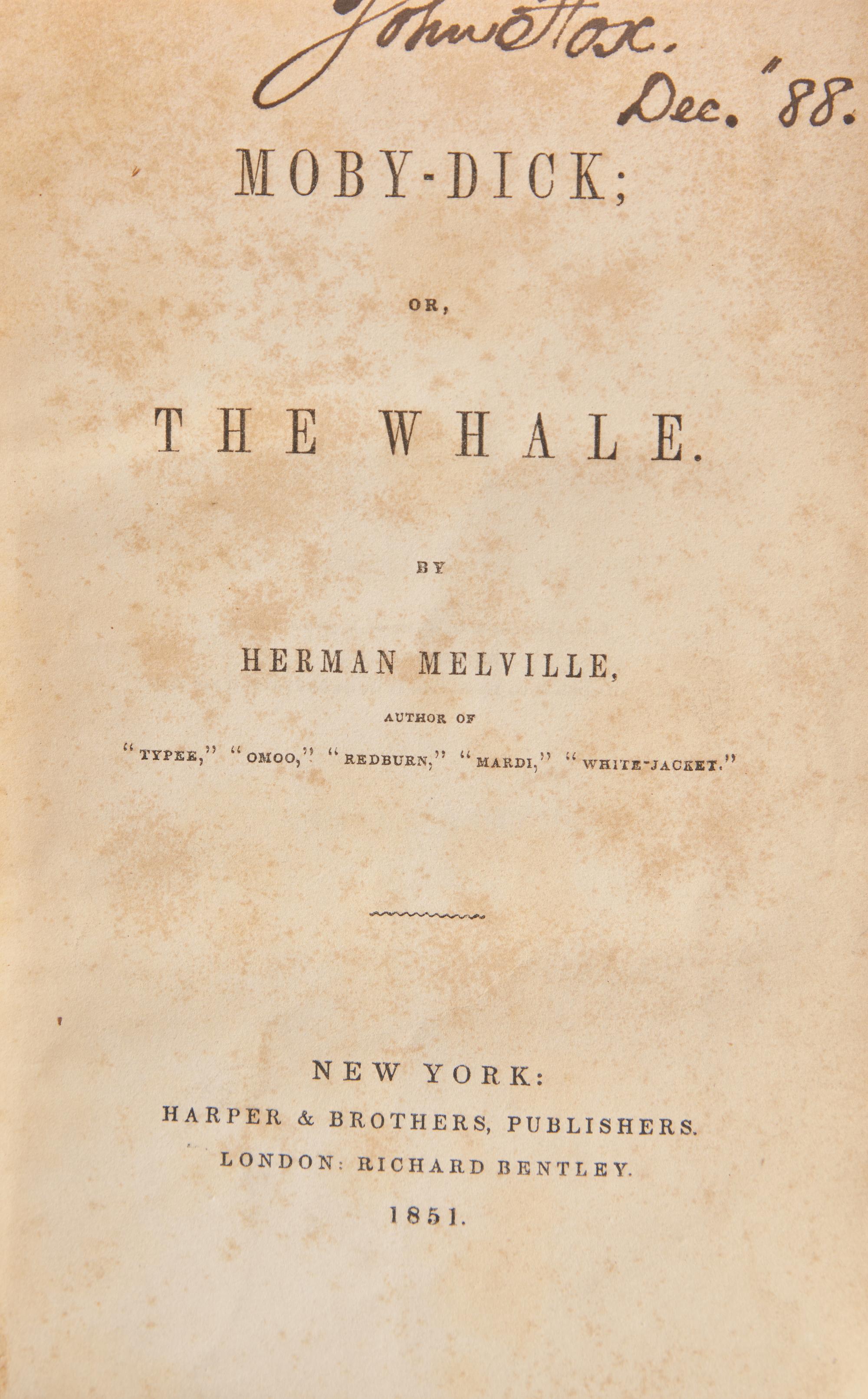 [Literature] Melville, Herman. Moby-Dick; or, The Whale