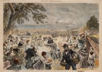 BECKER, Joseph. The Homeless Citizens in Camp on the Shore of Lake Michigan, Near Lincoln Park : Chicago, Frank Leslie's Newspaper, 1871.
