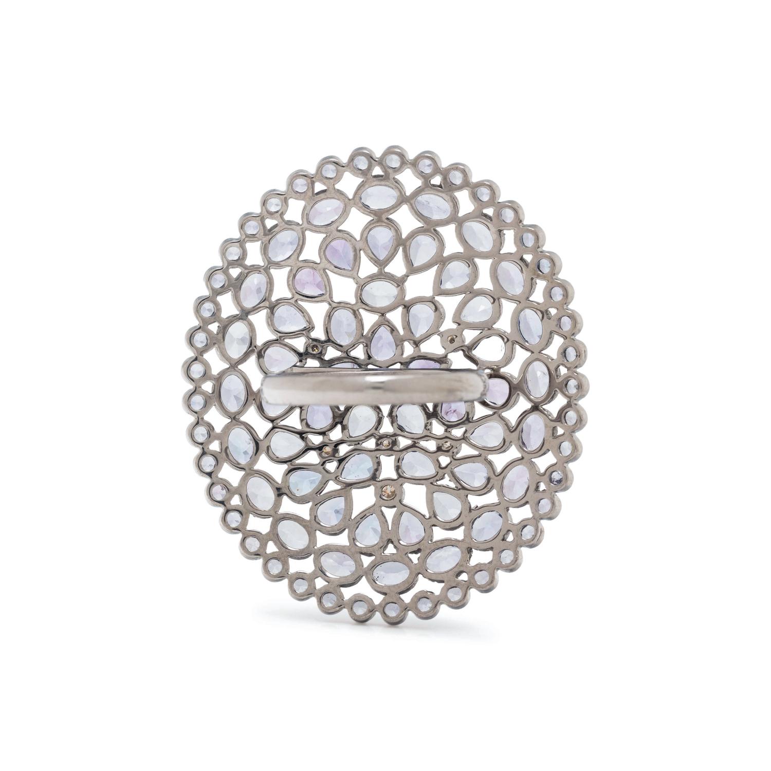 TANZANITE AND DIAMOND RING