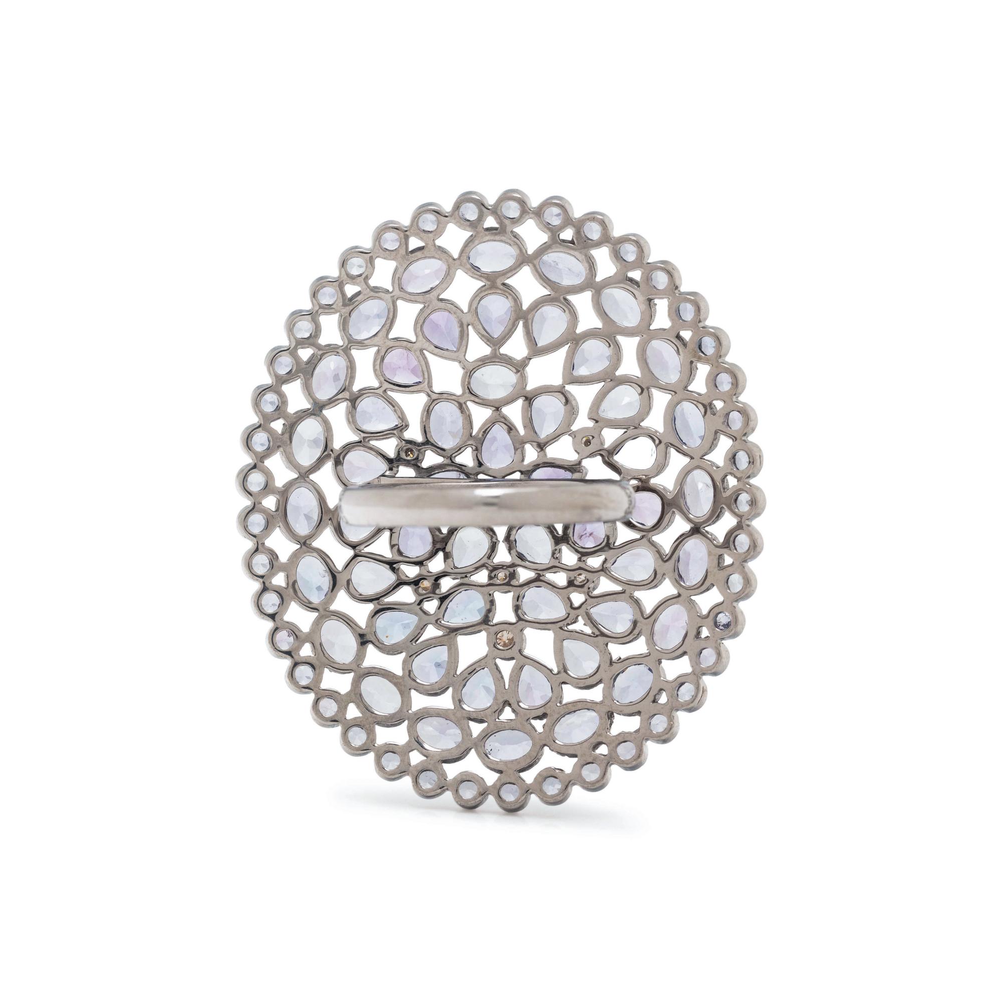 TANZANITE AND DIAMOND RING
