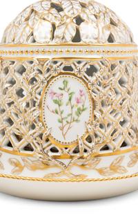 A Royal Copenhagen Flora Danica Porcelain Ice Dome and Stand