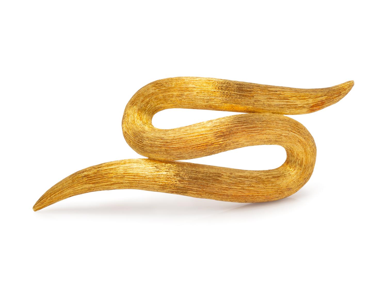 An 18 Karat Yellow Gold Brooch, Henry Dunay,