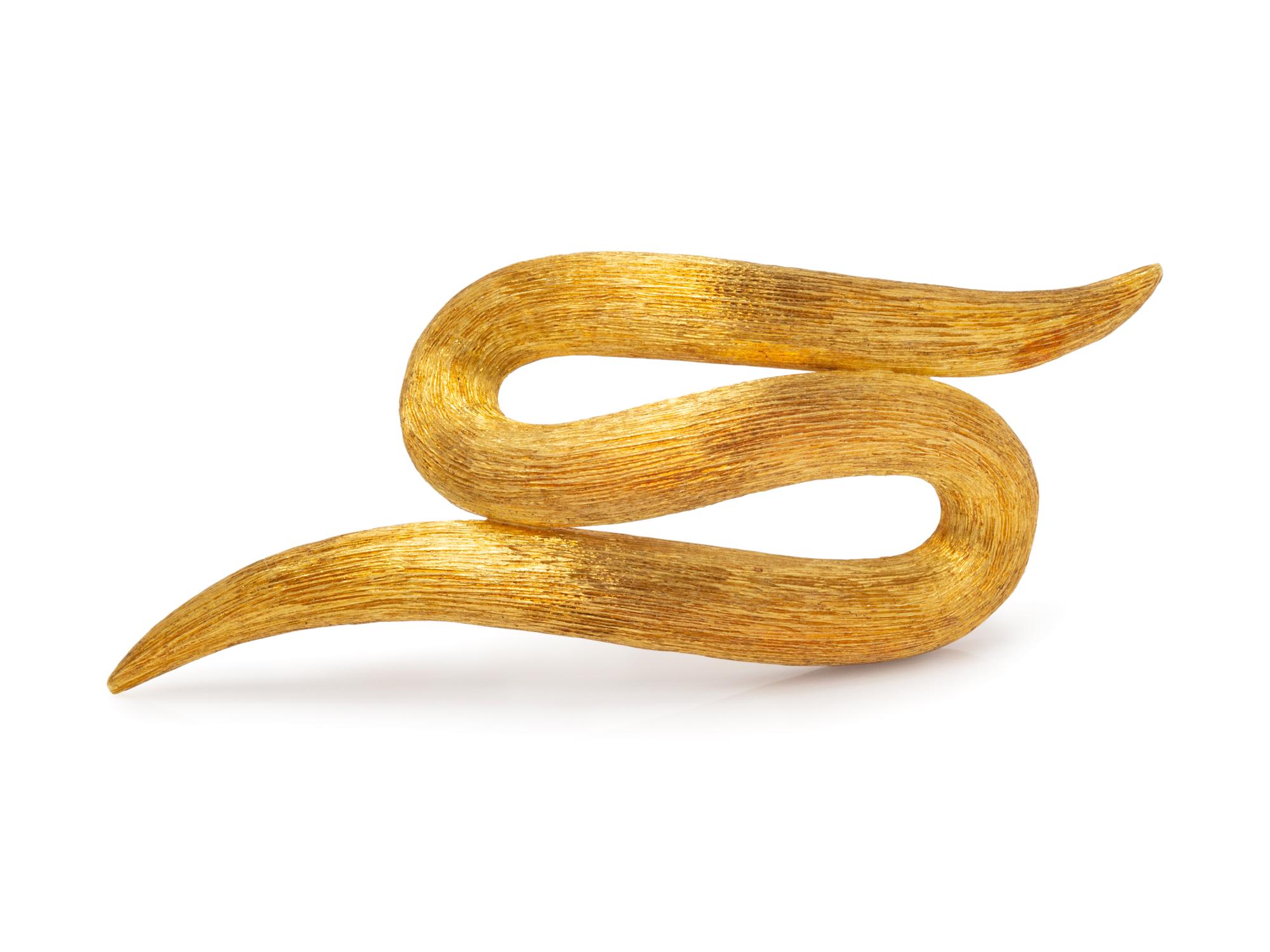 An 18 Karat Yellow Gold Brooch, Henry Dunay,