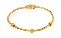 A 14 Karat Yellow Gold Bracelet, 5.80 dwts.