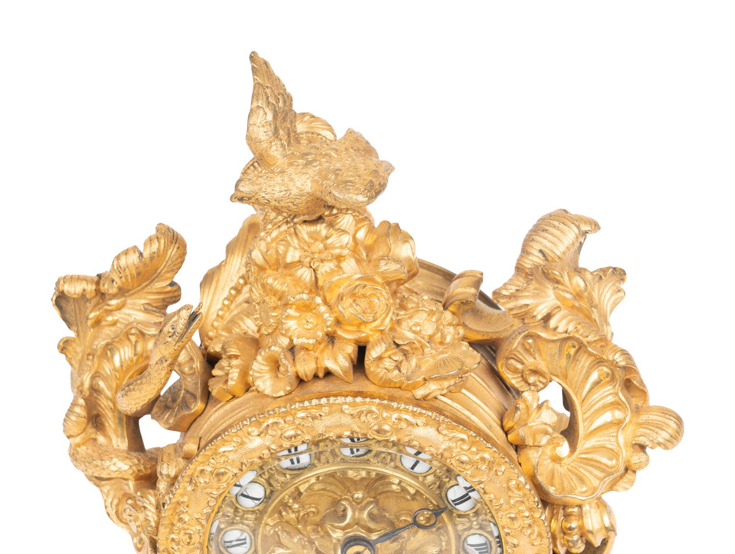 A French Gilt Bronze Mantel Clock
