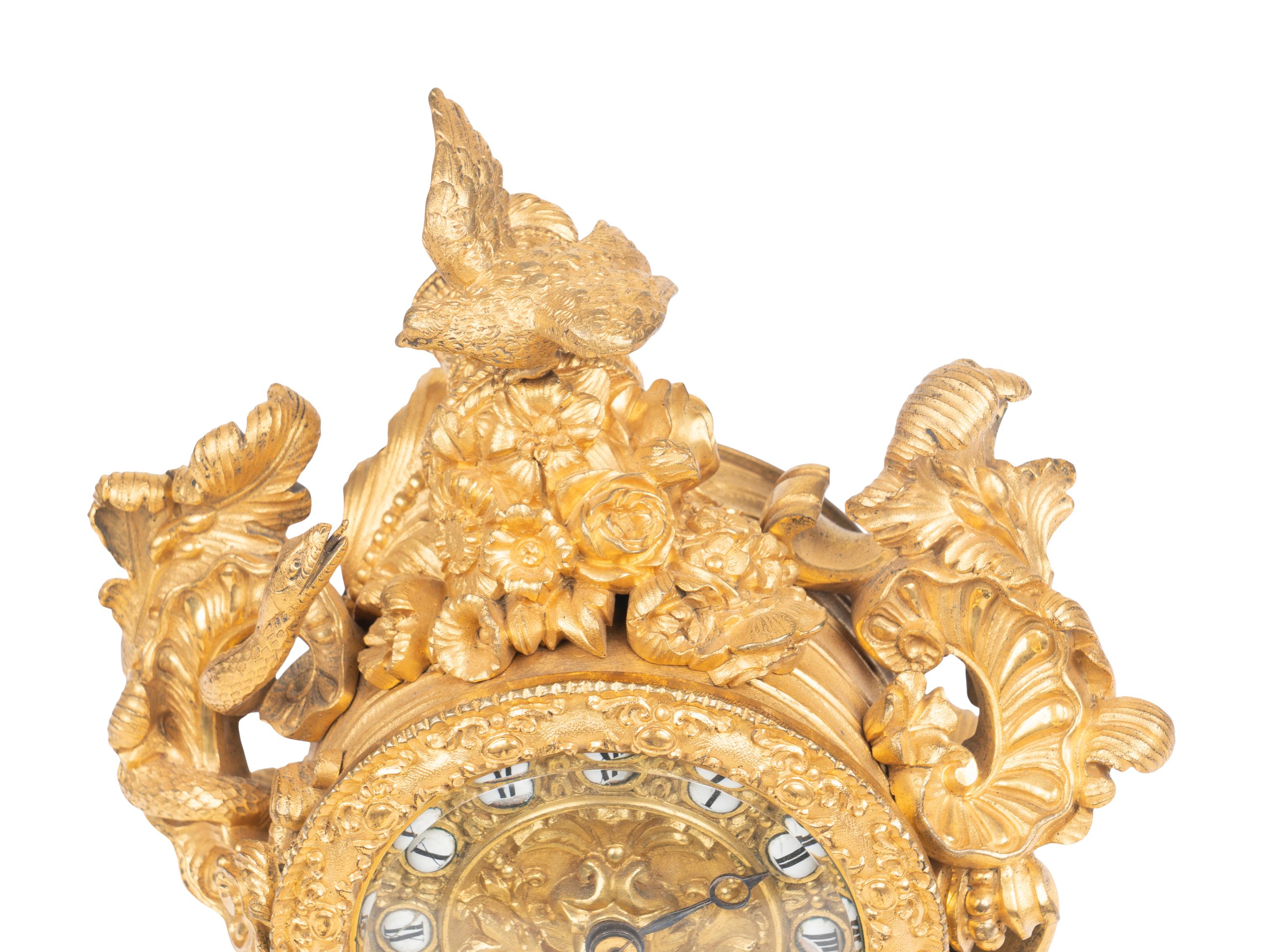 A French Gilt Bronze Mantel Clock