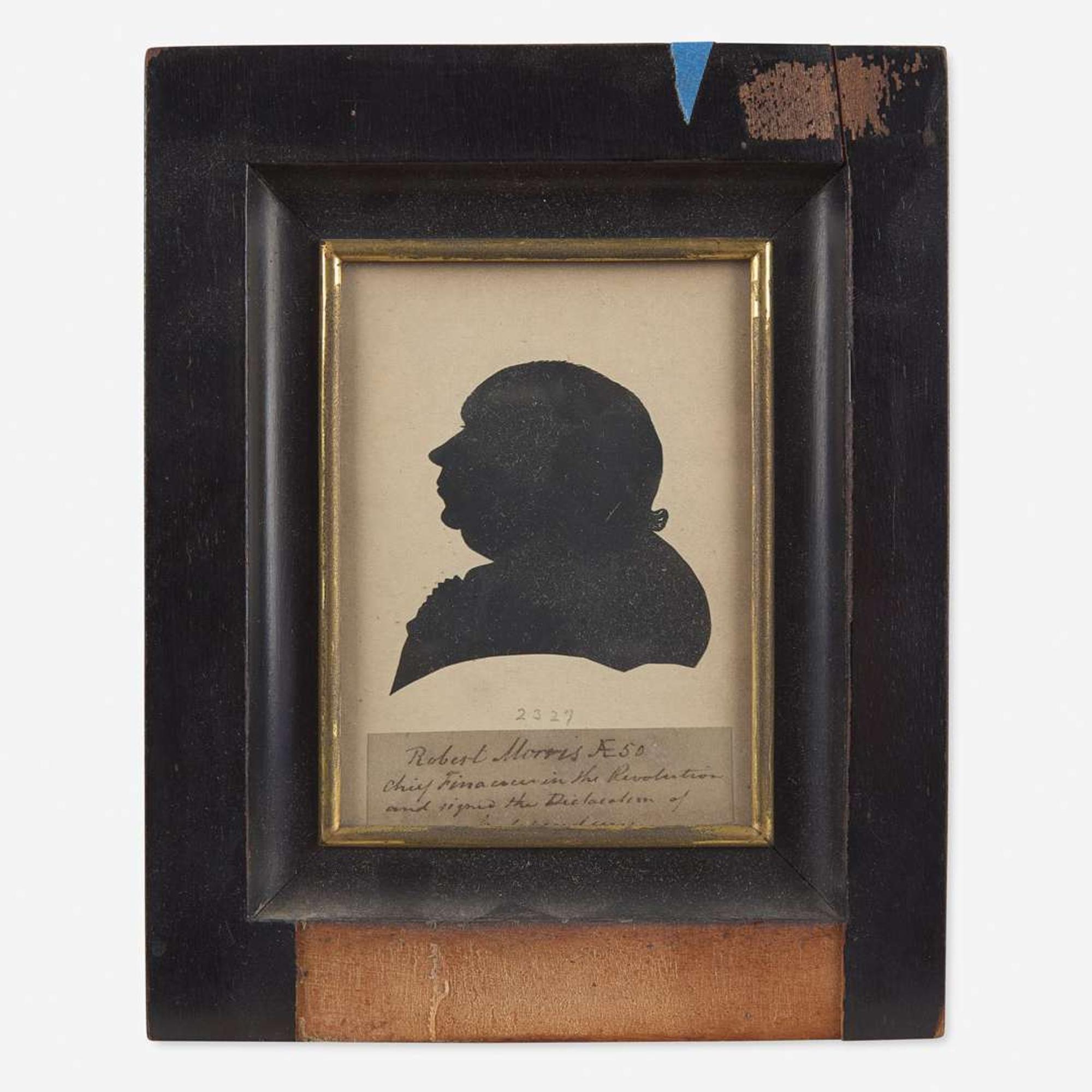 American School 19th century A portrait silhouette of Robert Morris (1734-1806)