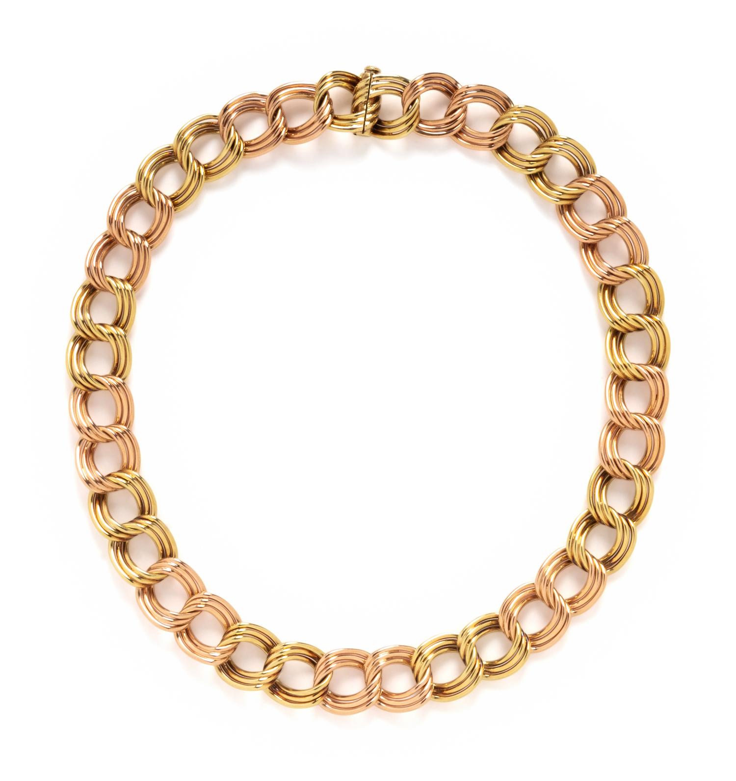 BICOLOR GOLD LINK NECKLACE