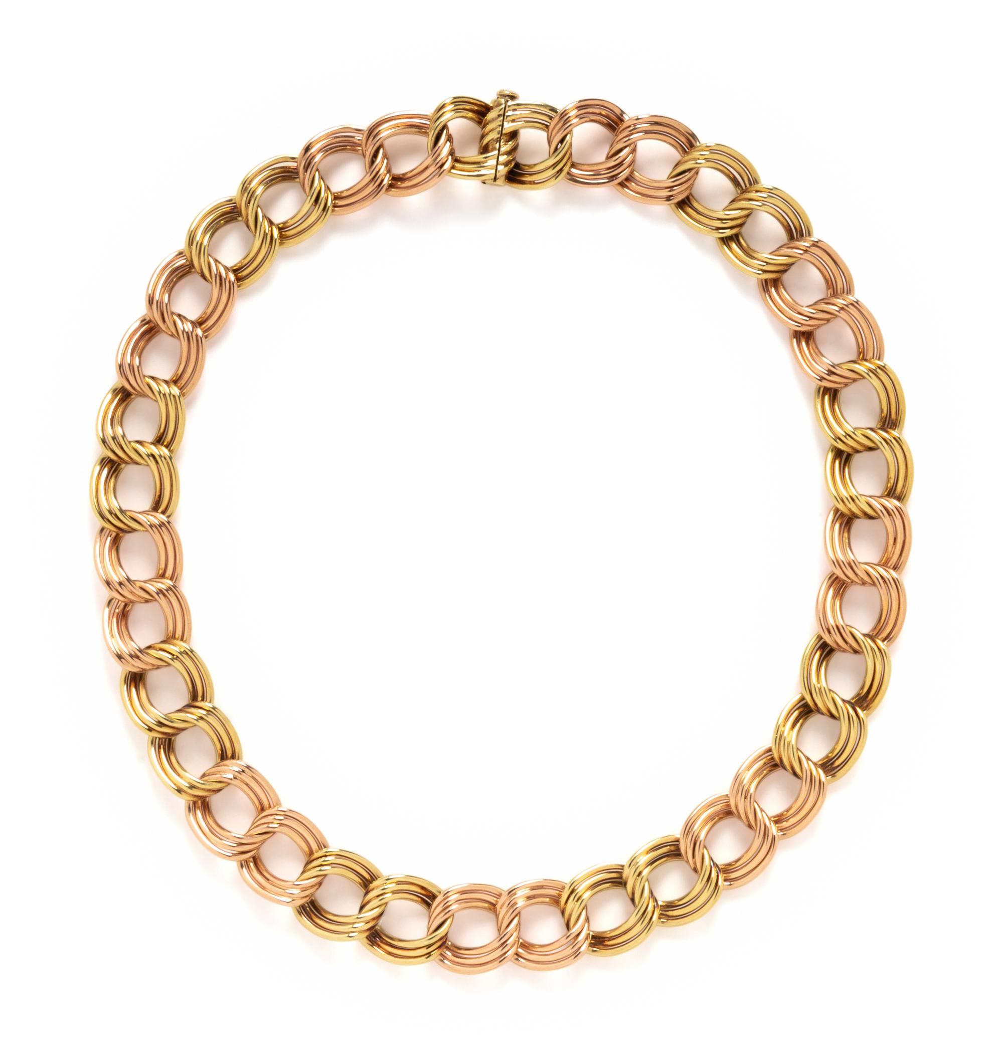 BICOLOR GOLD LINK NECKLACE