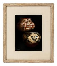 Three Works: Three Pottery Jars , Basket Tray with Two Jars and Two Pottery Jars