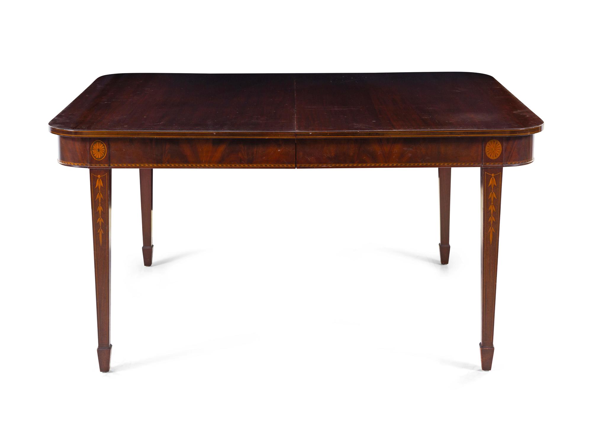 A George III Style Mahogany Dining Table — POTTHAST BROS., BALTIMORE, MD, EARLY 20TH CENTURY
