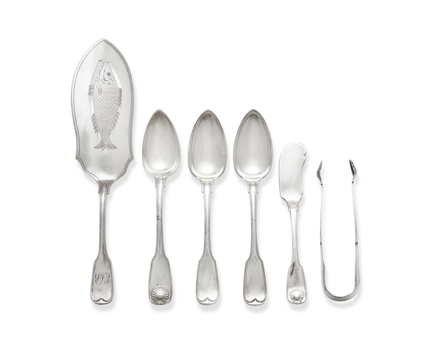 A Group Of Six Federal Or Classical Silver Tablewares