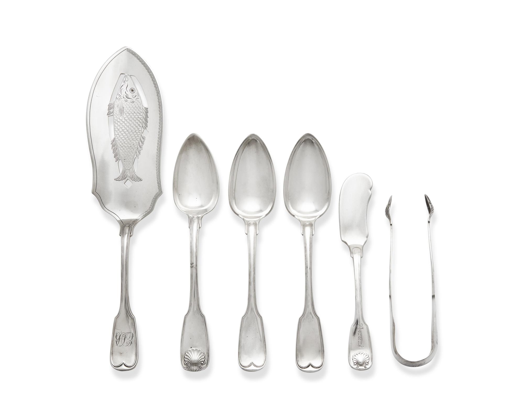 A Group Of Six Federal Or Classical Silver Tablewares