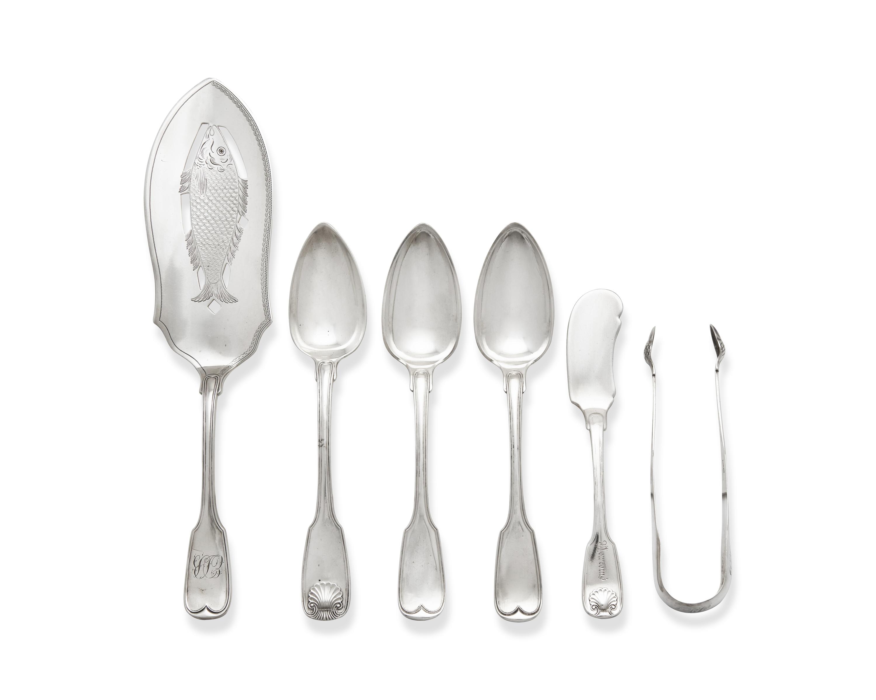 A Group Of Six Federal Or Classical Silver Tablewares