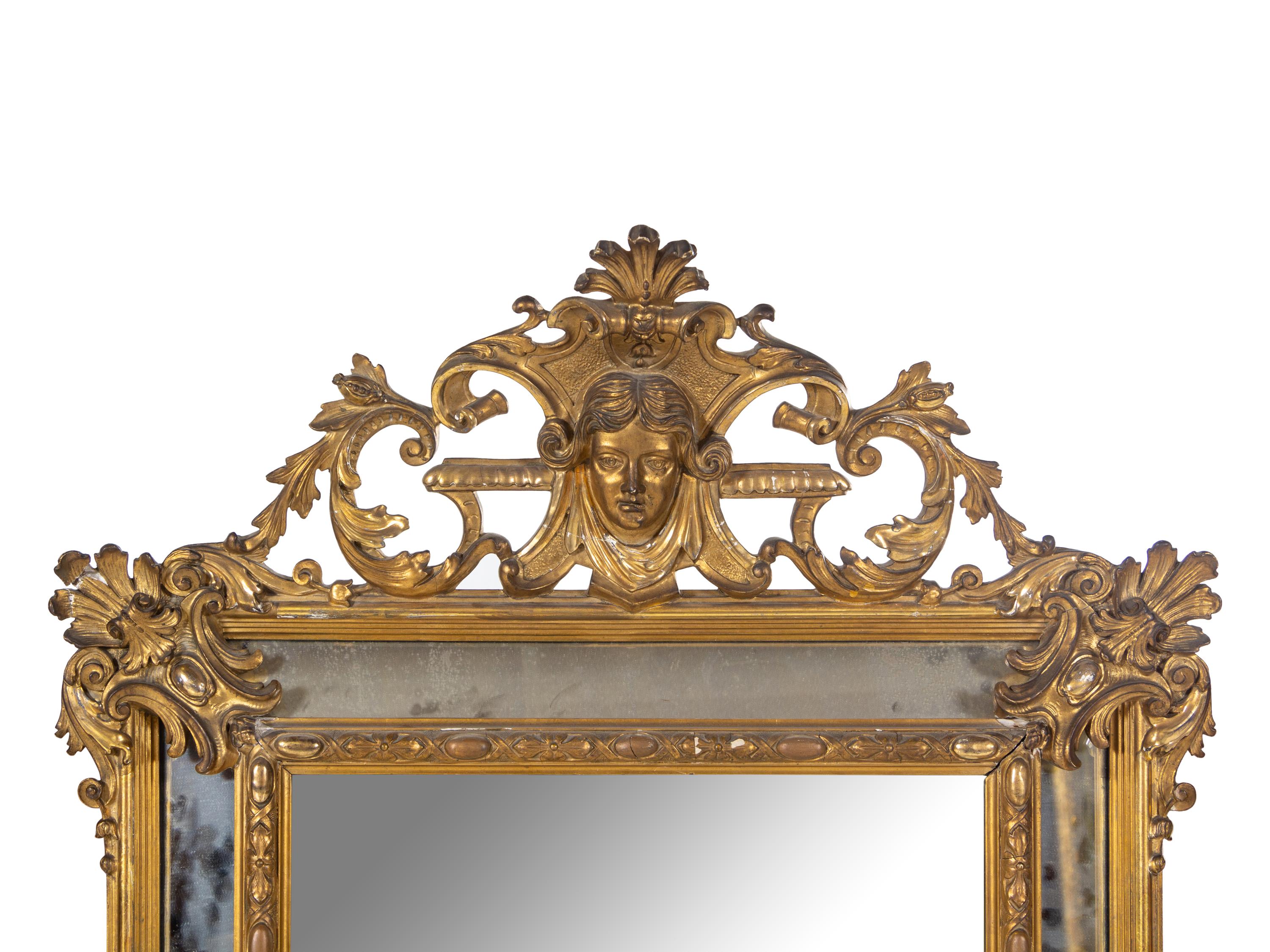 An Italian Carved Giltwood Mirror