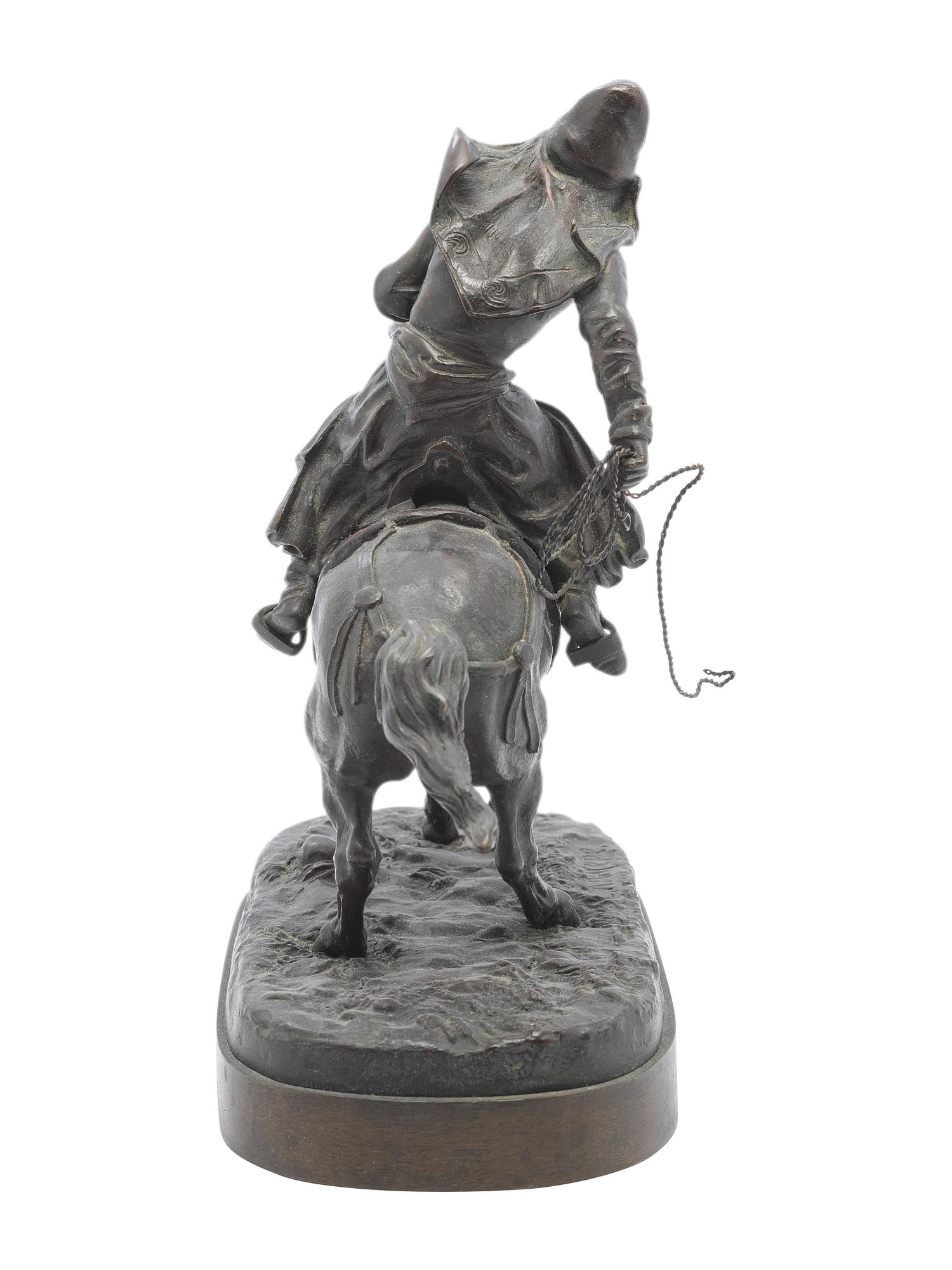 A Russian Bronze of a Figure on Horseback