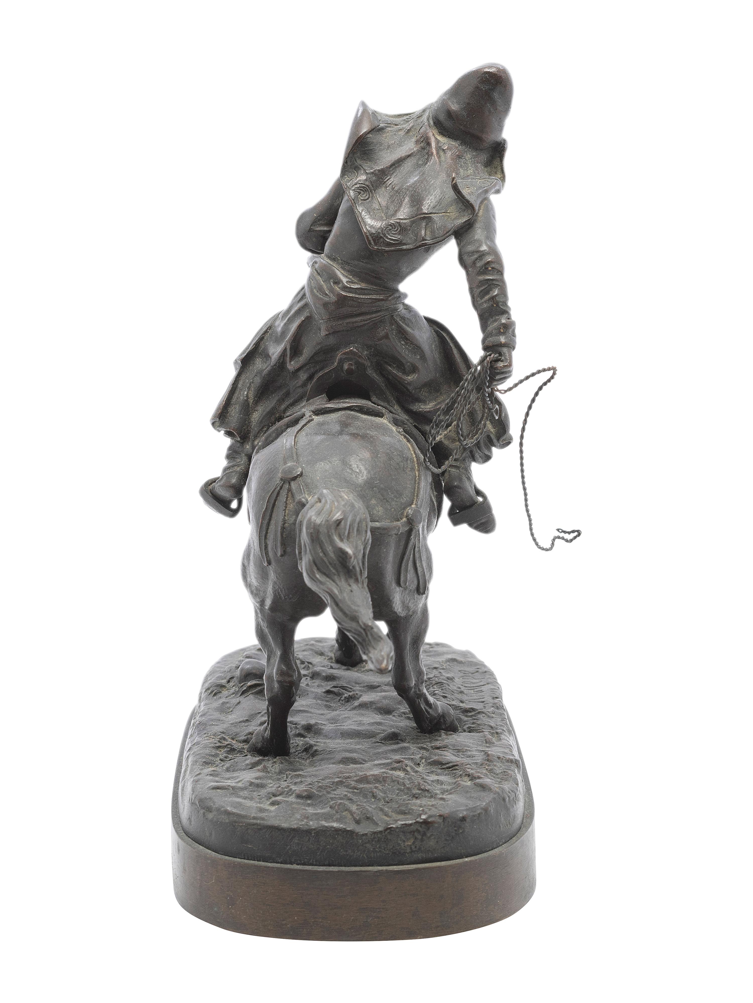 A Russian Bronze of a Figure on Horseback