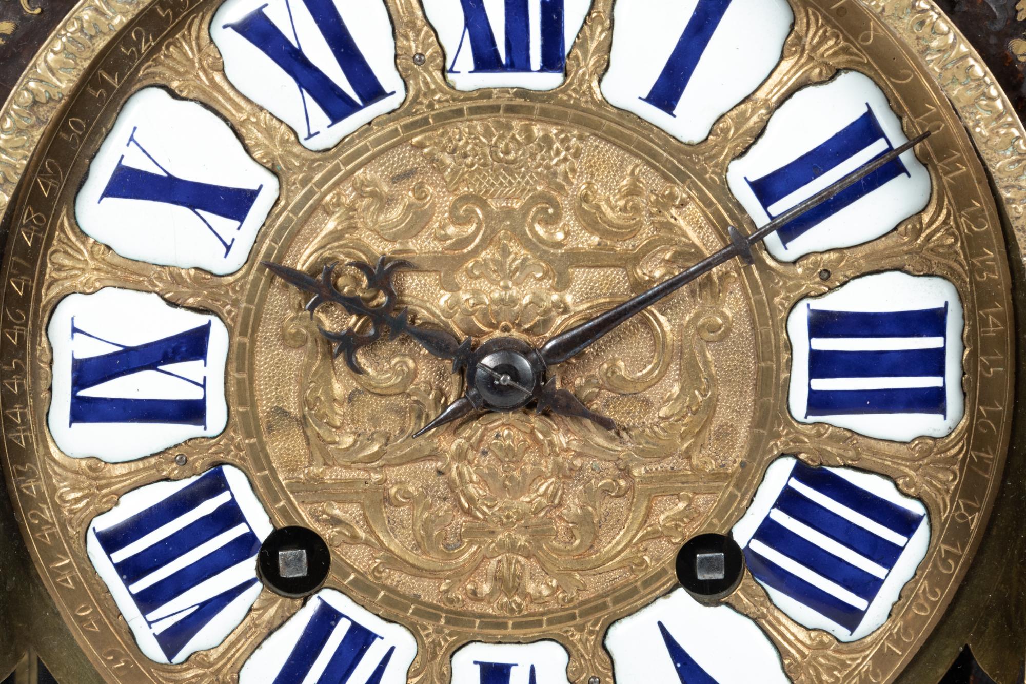 A Louis XVI Gilt Bronze Mounted Boulle Marquetry Bracket Clock