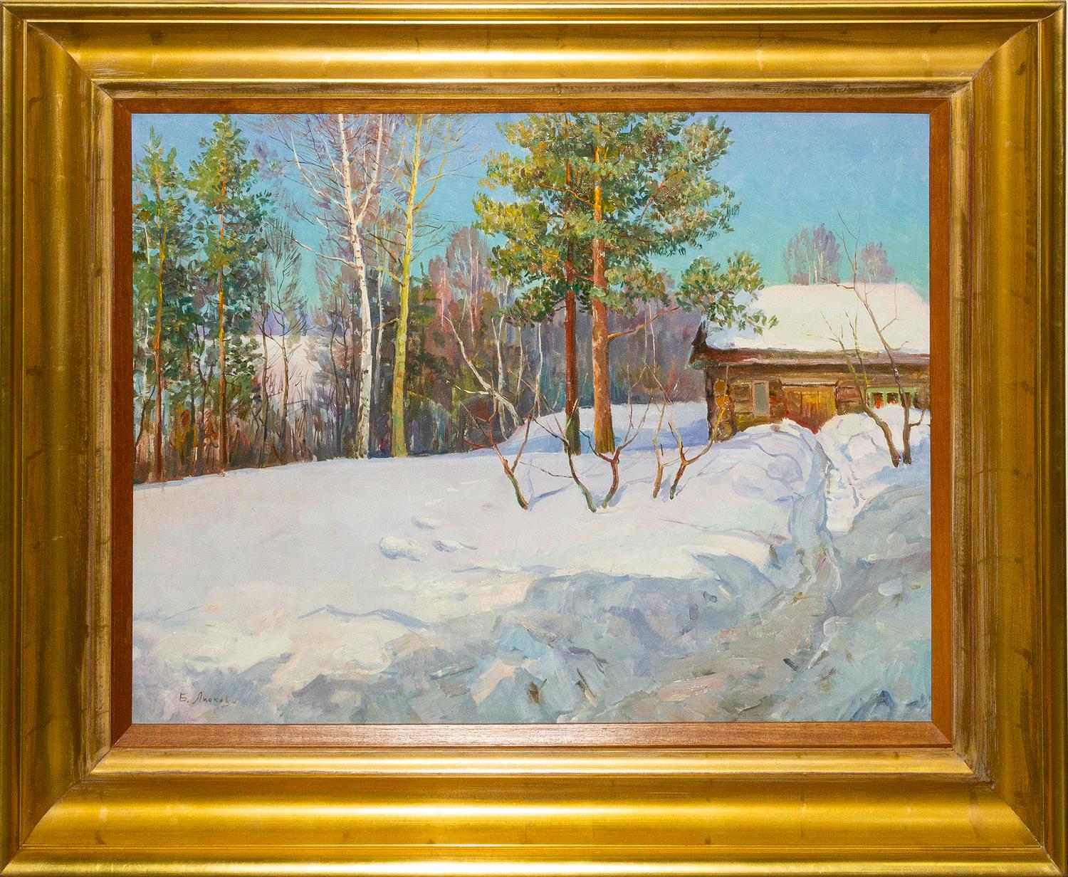 Artist Unknown, (Russian, b. 1924), Log Cabin in Winter