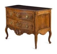 A Louis XV Style Walnut Commode