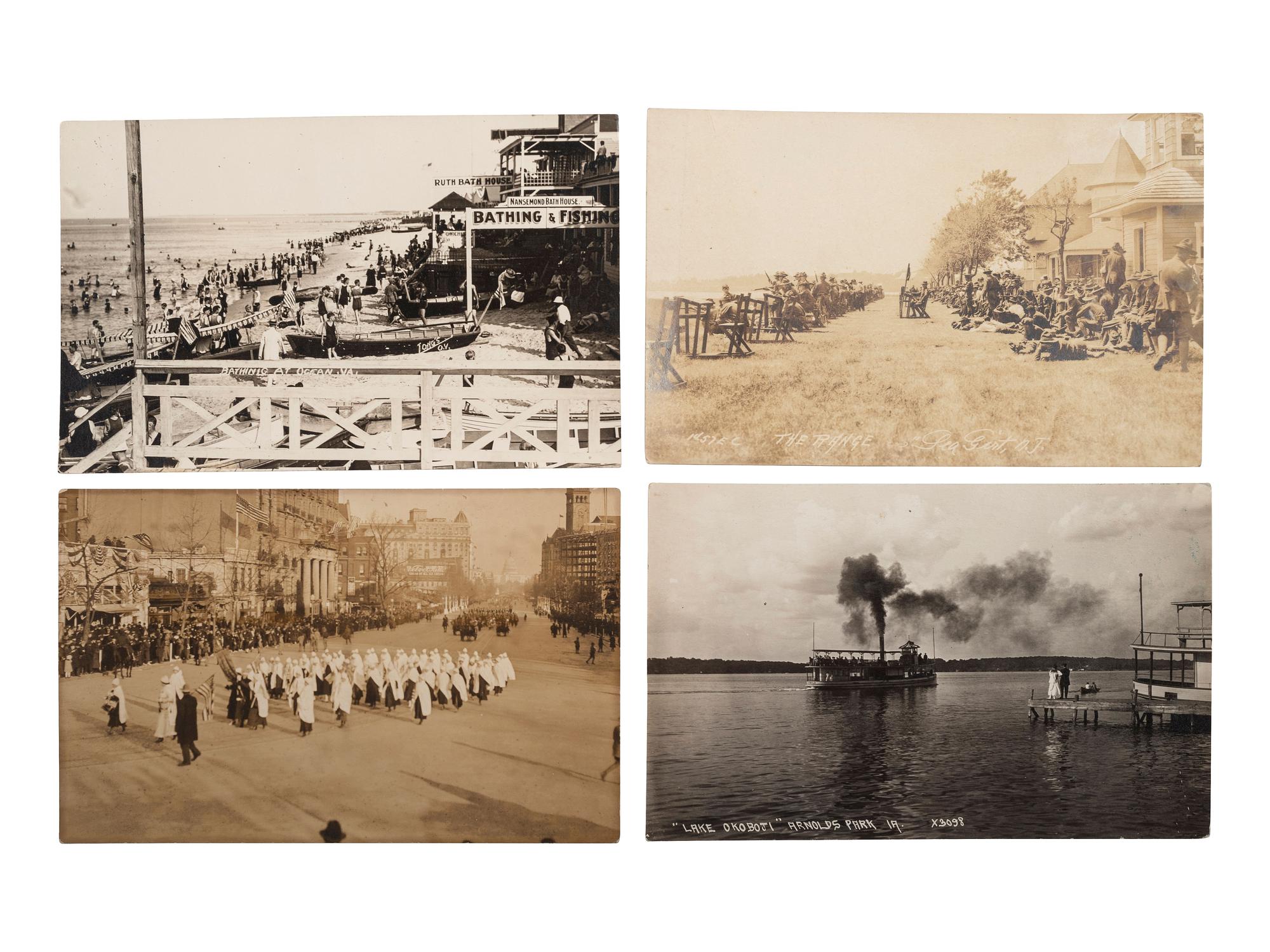[EPHEMERA]. Over 170 RPPCs & photographs of the Midwest and Eastern United States.