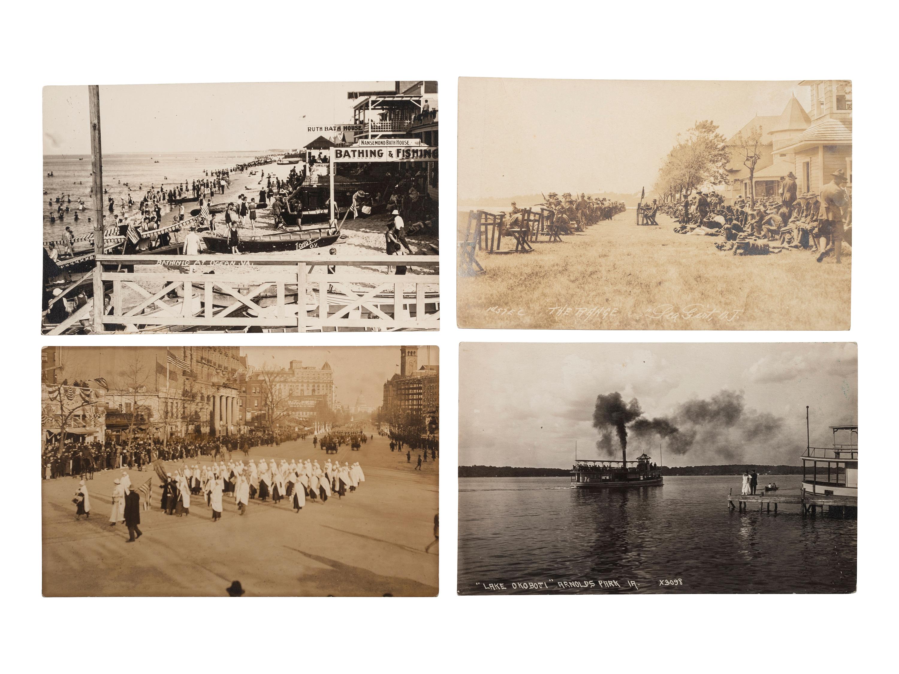 [EPHEMERA]. Over 170 RPPCs & photographs of the Midwest and Eastern United States.