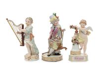 Three Meissen Porcelain Figures