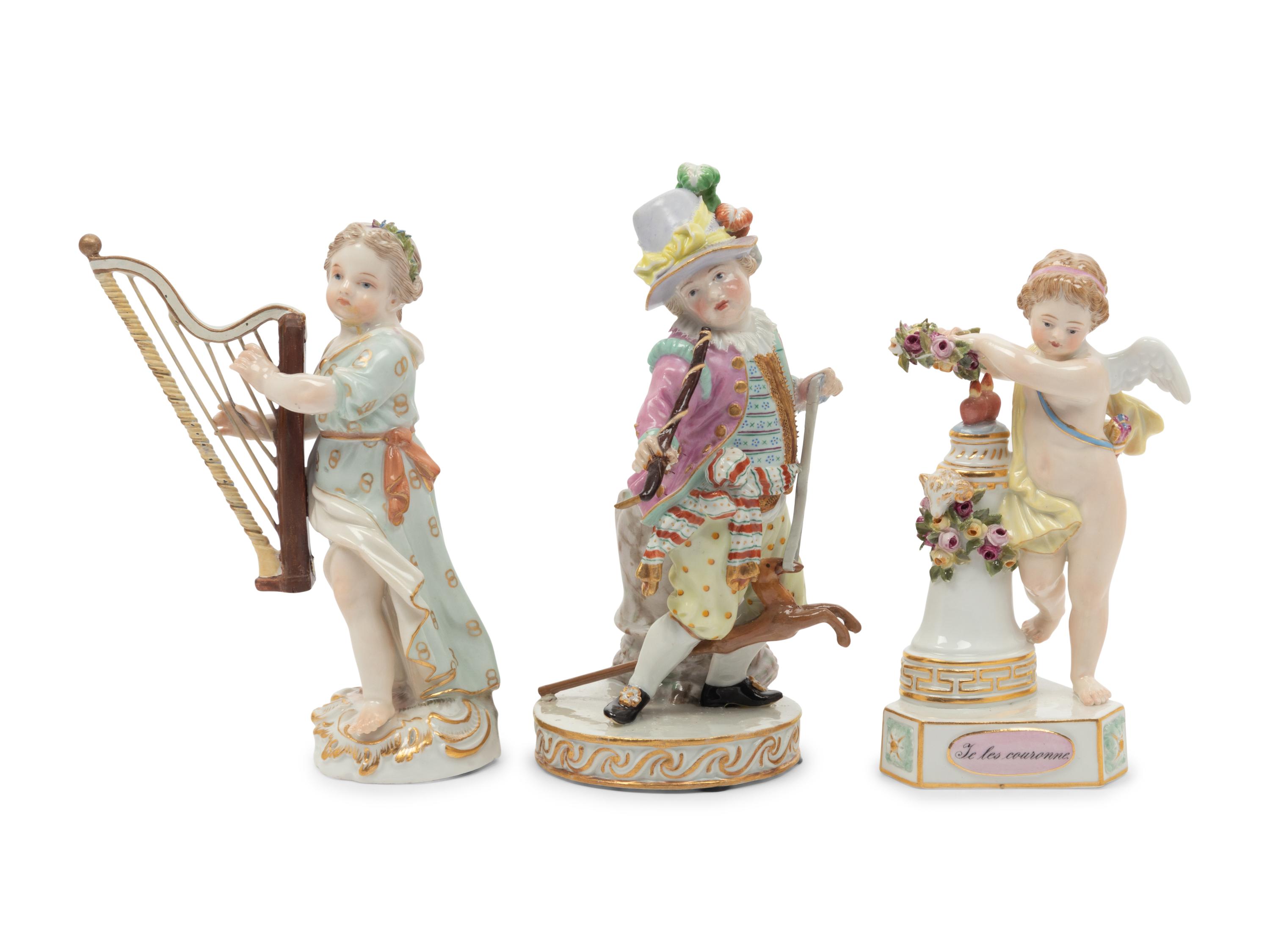 Three Meissen Porcelain Figures