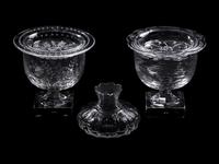 Three William Yeoward Glass Table Articles