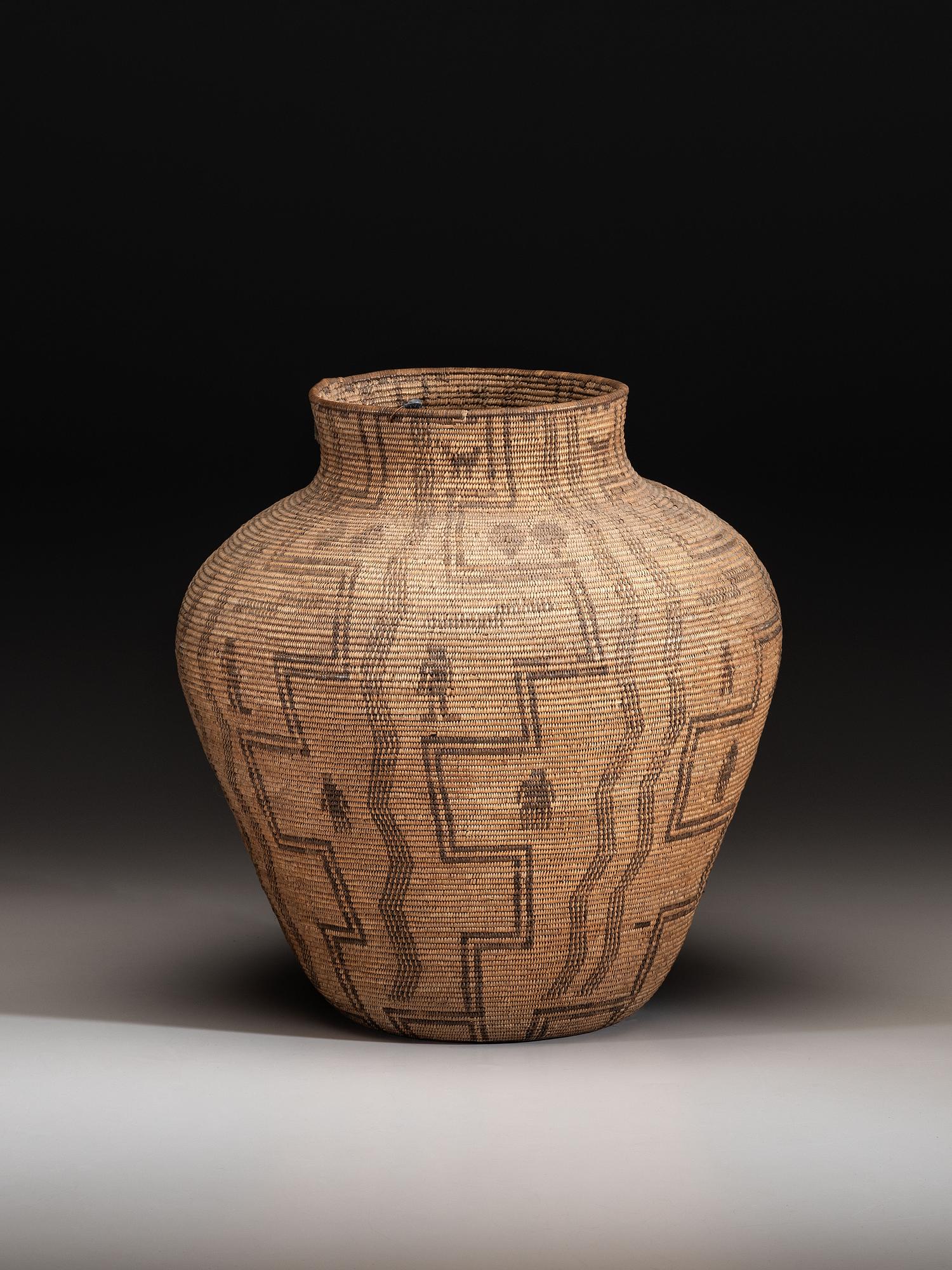 Apache Figural Basketry Olla