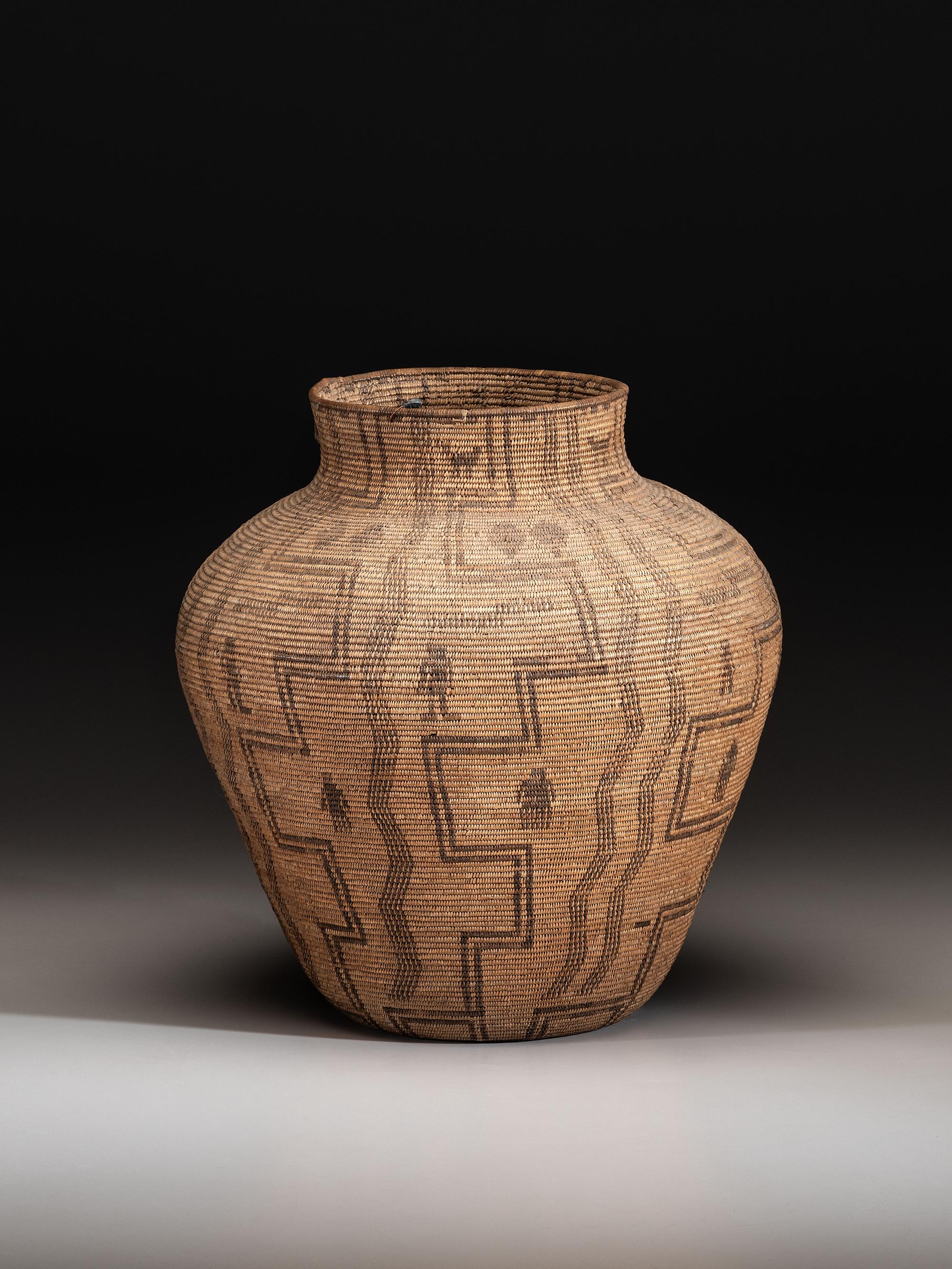 Apache Figural Basketry Olla