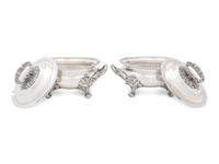 A Pair of Victorian Silver-Plate Sauce Tureens