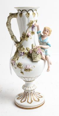 A Continental Bisque Porcelain Vase Height 12 inches. — 20TH CENTURY