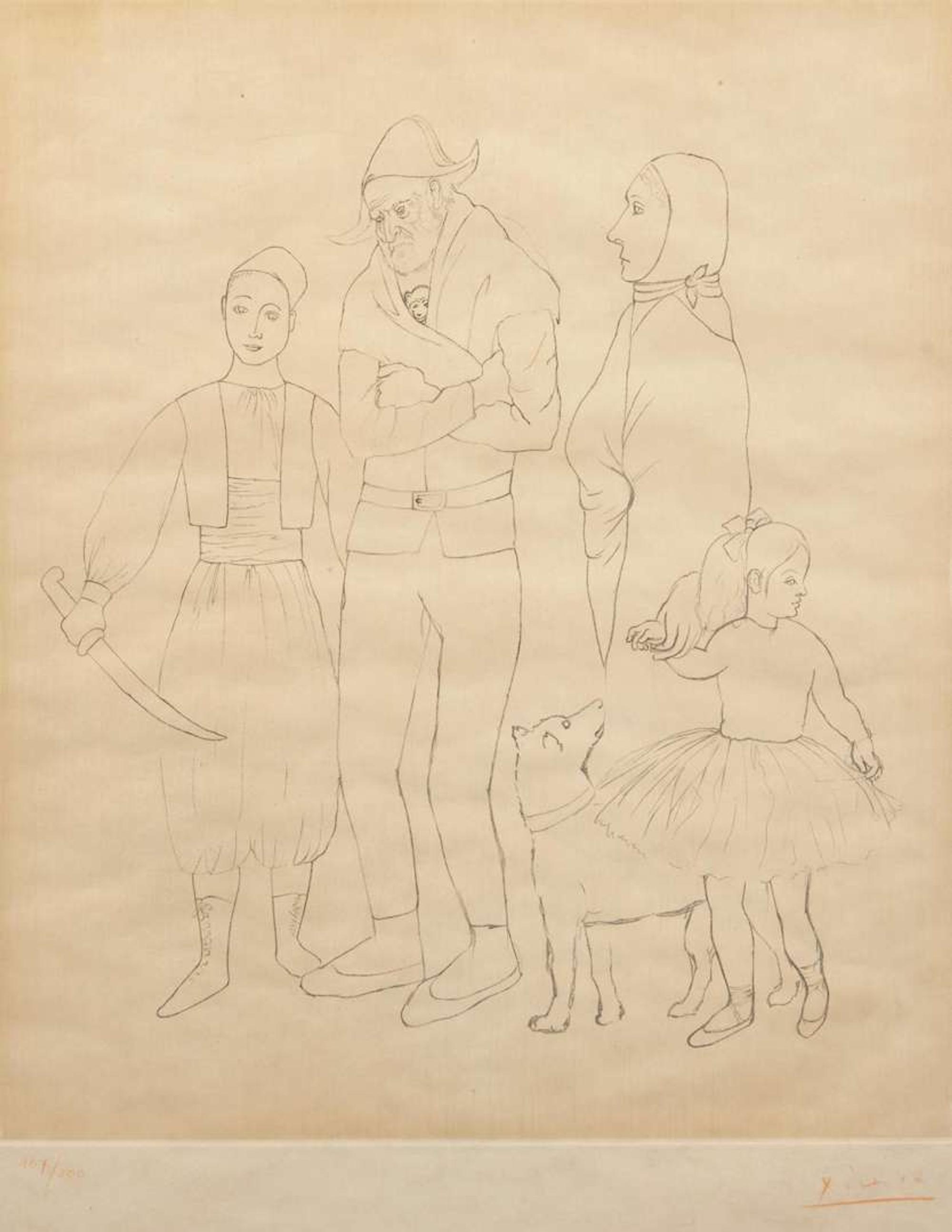 After Pablo Picasso (Spanish, 1881-1973), Famille des Saltimbanques