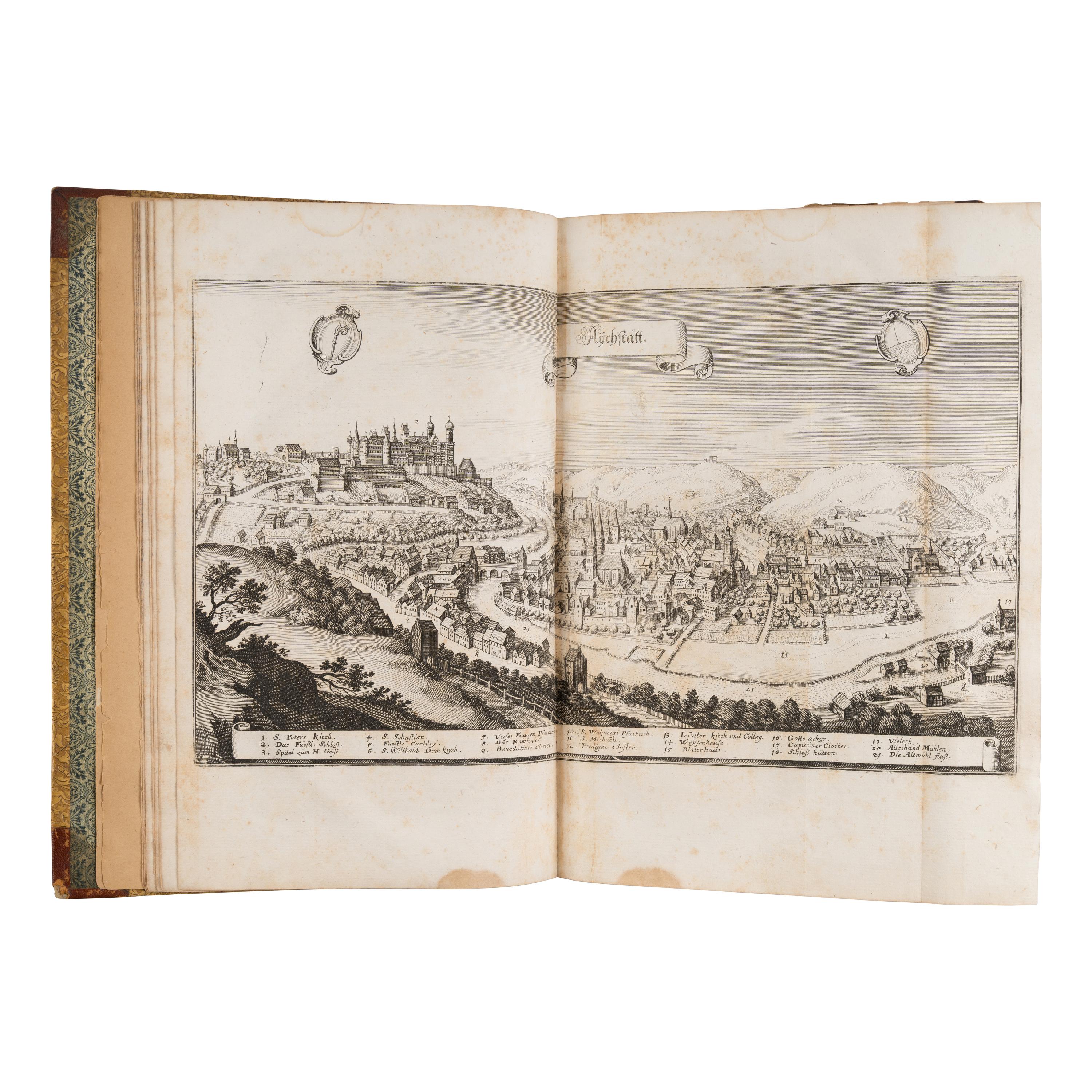 Merian, Matthaeus (1593-1650) and Martin Zeiler (1589-1661). Topographia Palatinatus Rheni et Vicinarum Regionum . [And:] Topographia Franconiae . Frankfurt, 1645 [but ca 1672?], 1656.