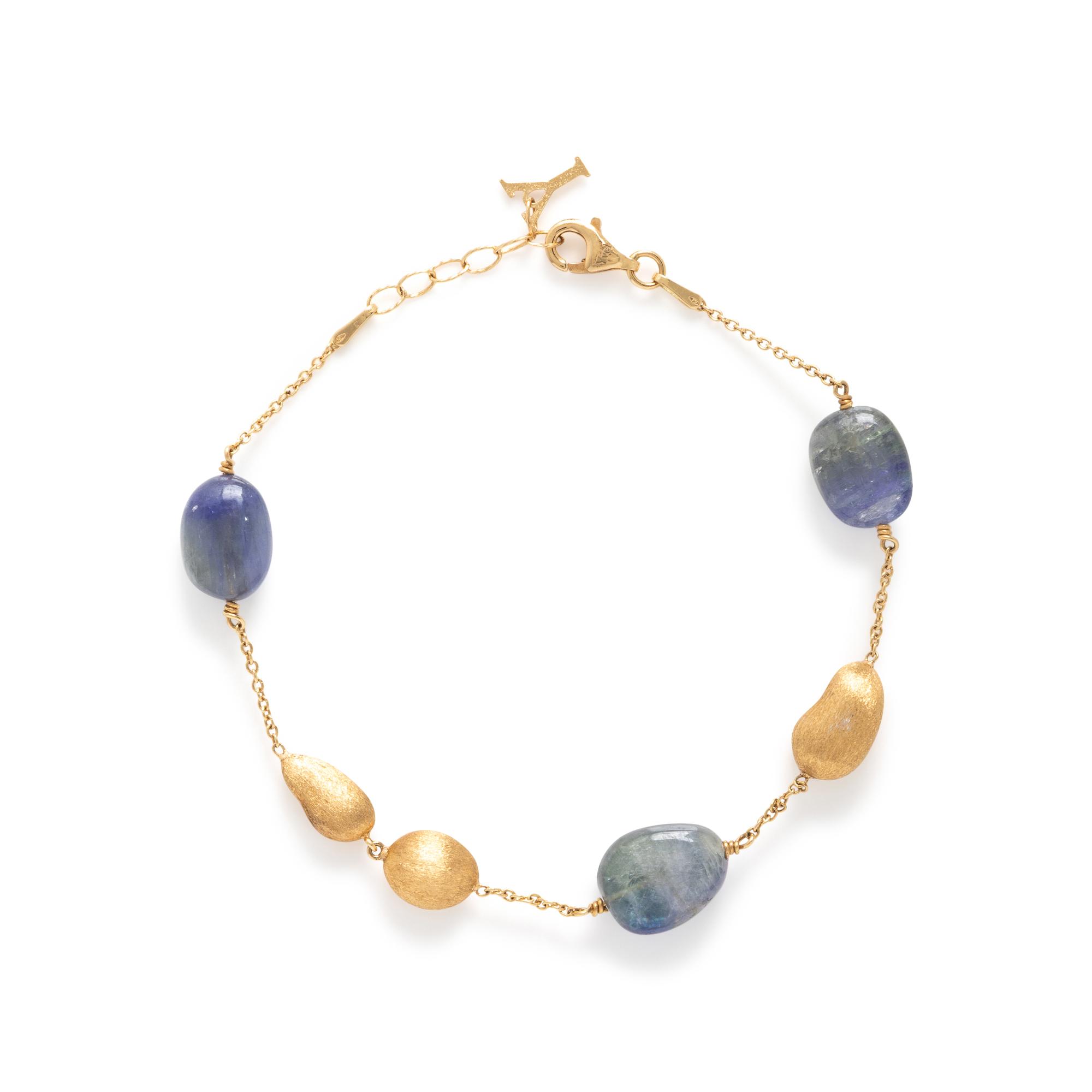 Yvel, Yellow Gold and Sapphire Ring and Bracelet