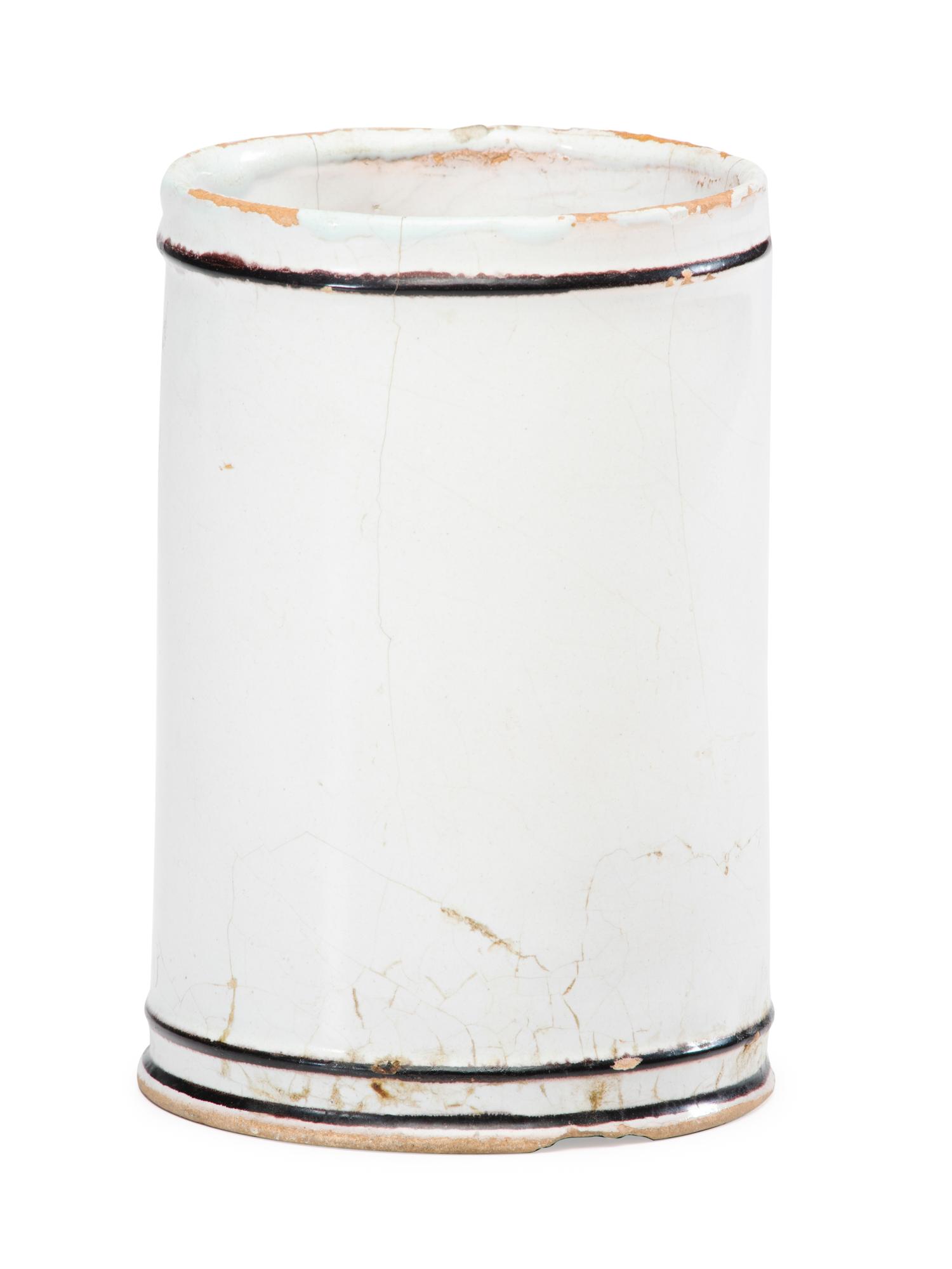 A Glazed Earthenware Apothecary Jar