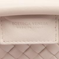BOTTEGA VENETA, WHITE INTRECCIATO LEATHER CLUTCH