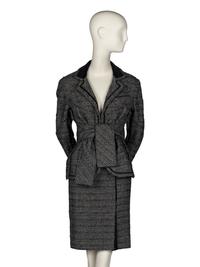 J. Mendel Tweed Skirt Suit With Scarf