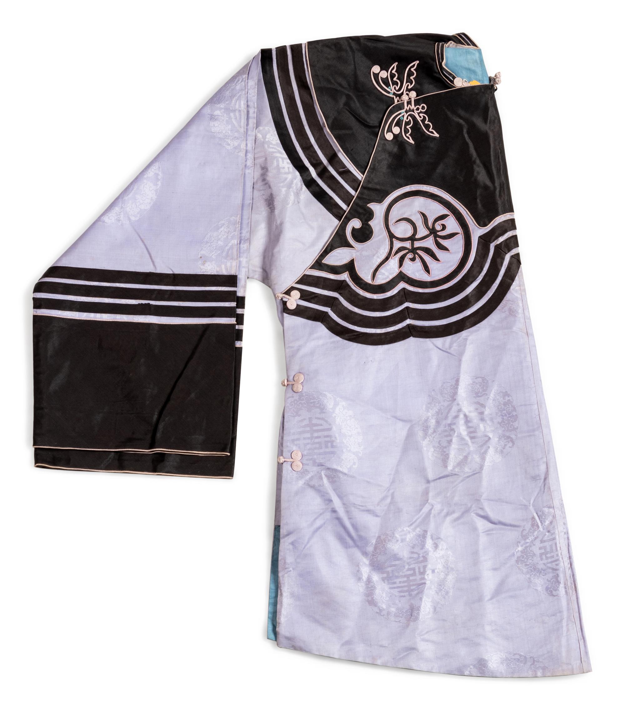 Two Chinese Silk Damask Lady's Jackets