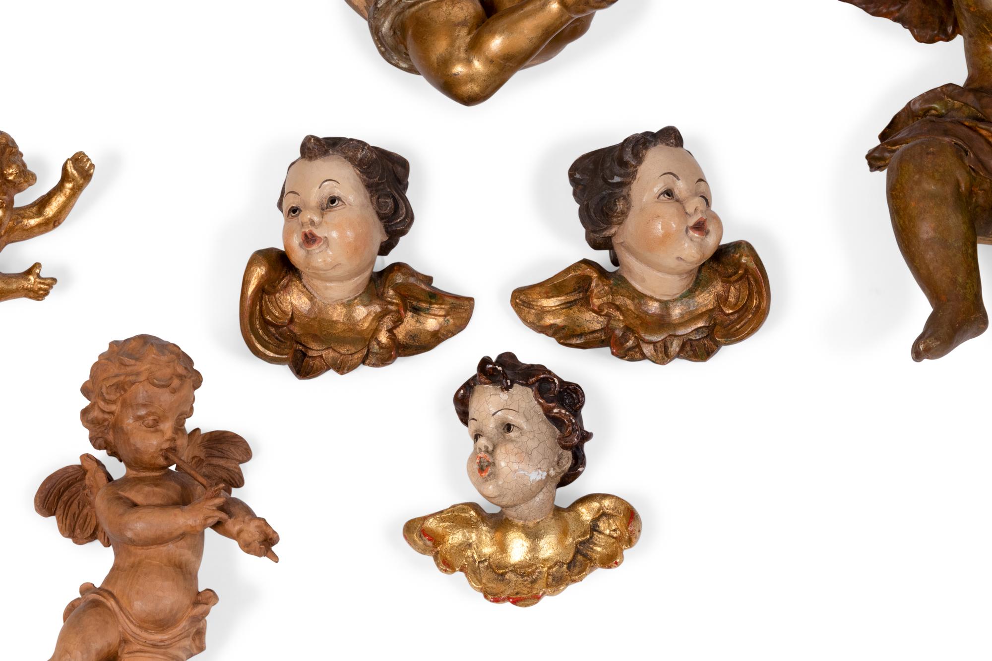 A Collection of Giltwood Cherubs