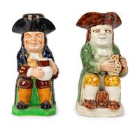 A Copeland Toby Jug with Cover and Another Toby Jug