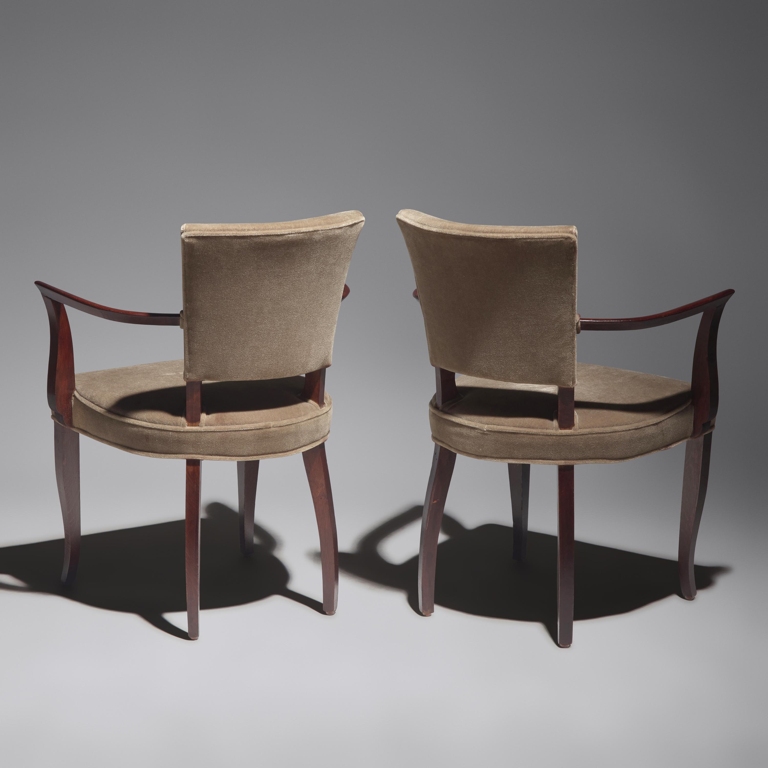 Eugène Printz (French, 1889-1948) — Pair of French Art Deco Armchairs, c. 1937