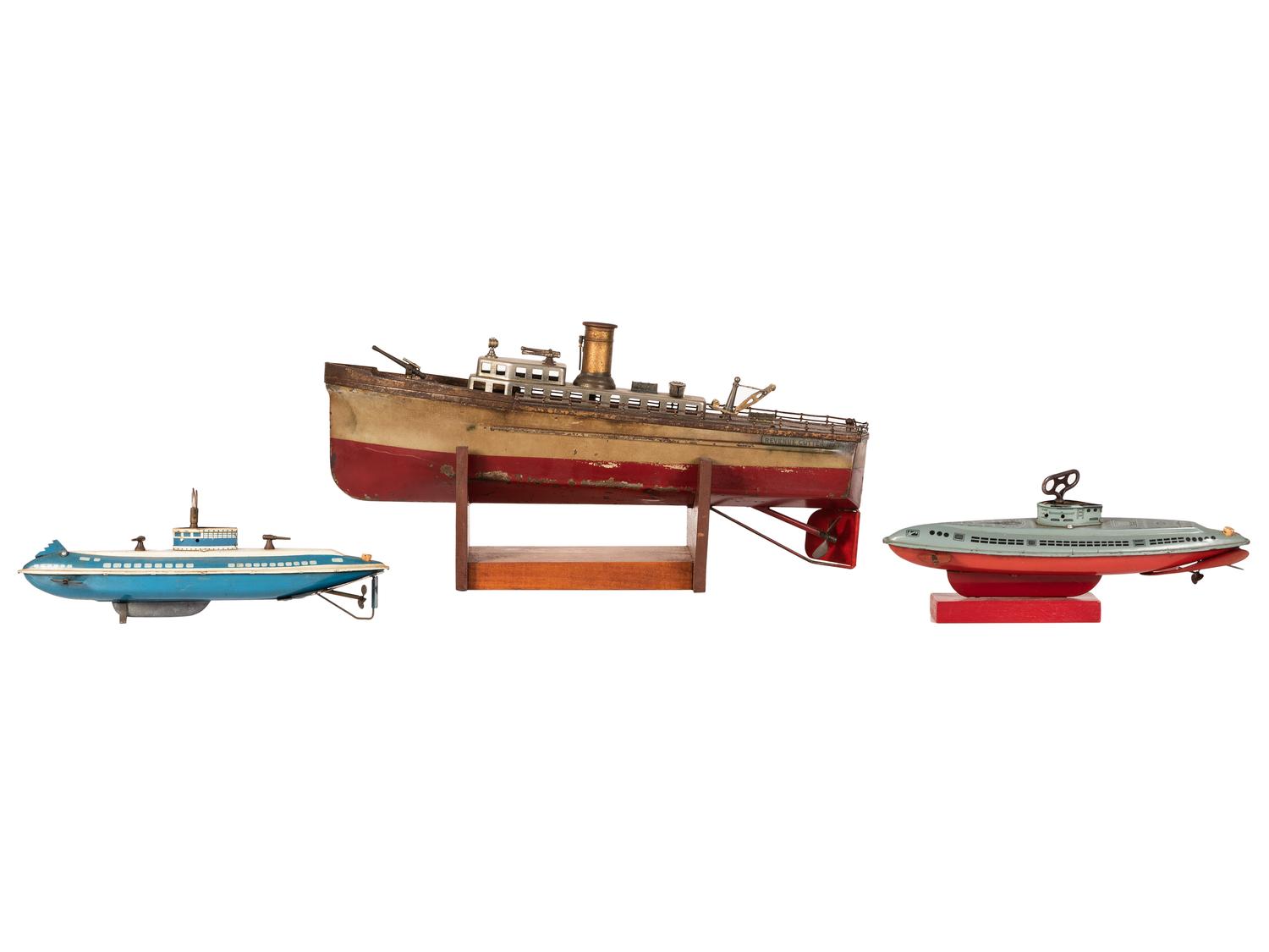 An Orkin 'Revenue Cutter' Painted Metal Steam Ship