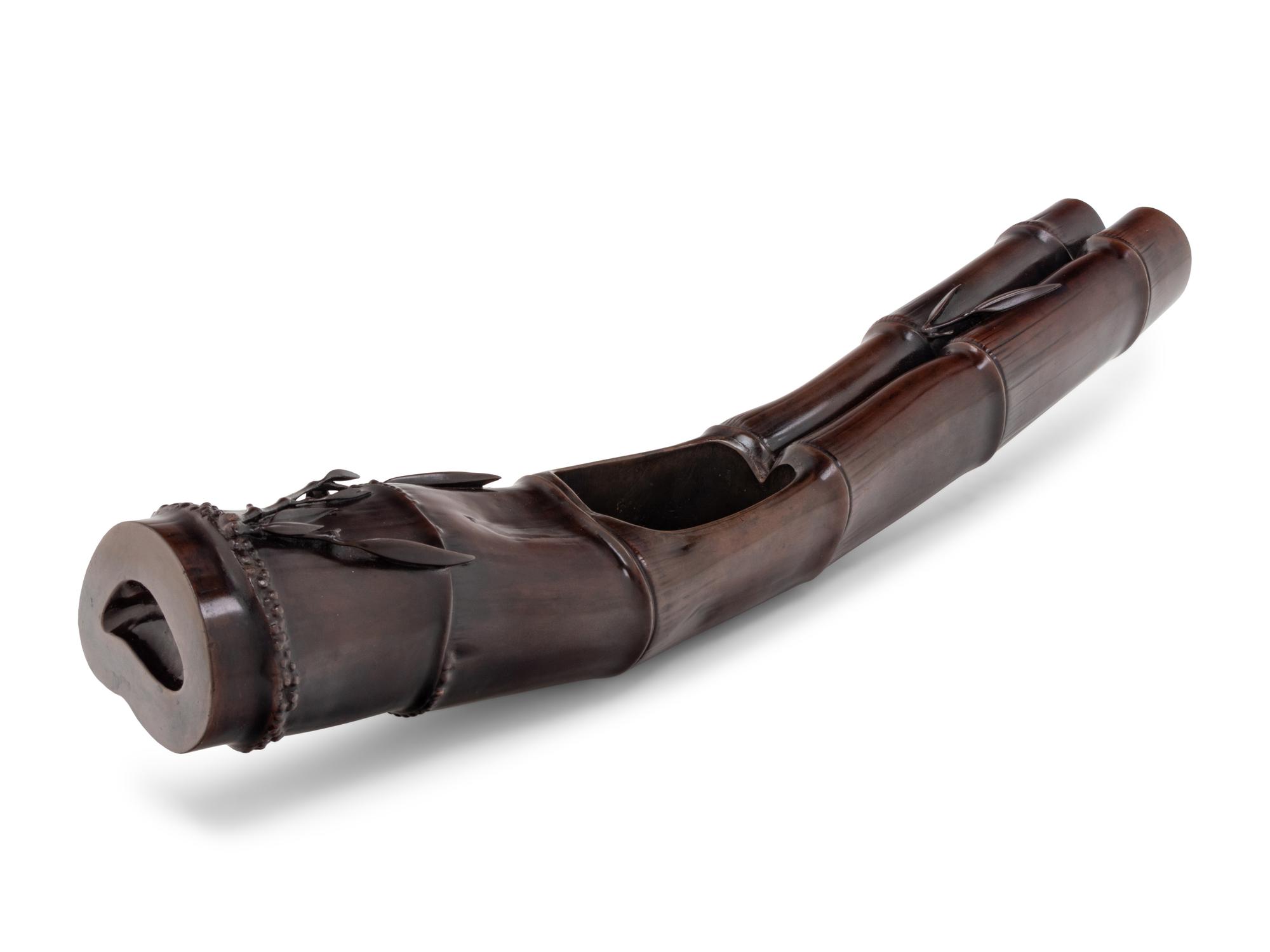A Bronze Bamboo-Form Flower Vase