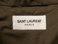 SAINT LAURENT, HOODED PARKA WITH PATCHES