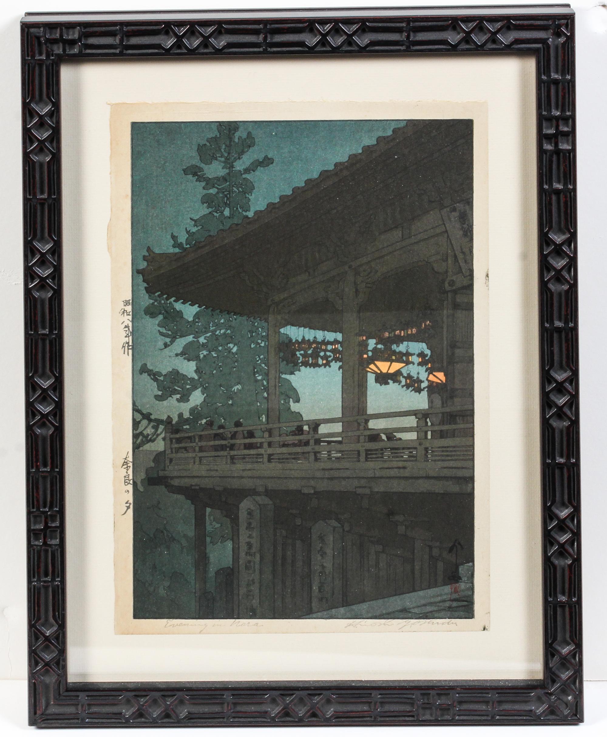 Hiroshi Yoshida, (Japanese, 1876-1950), Evening in Nara