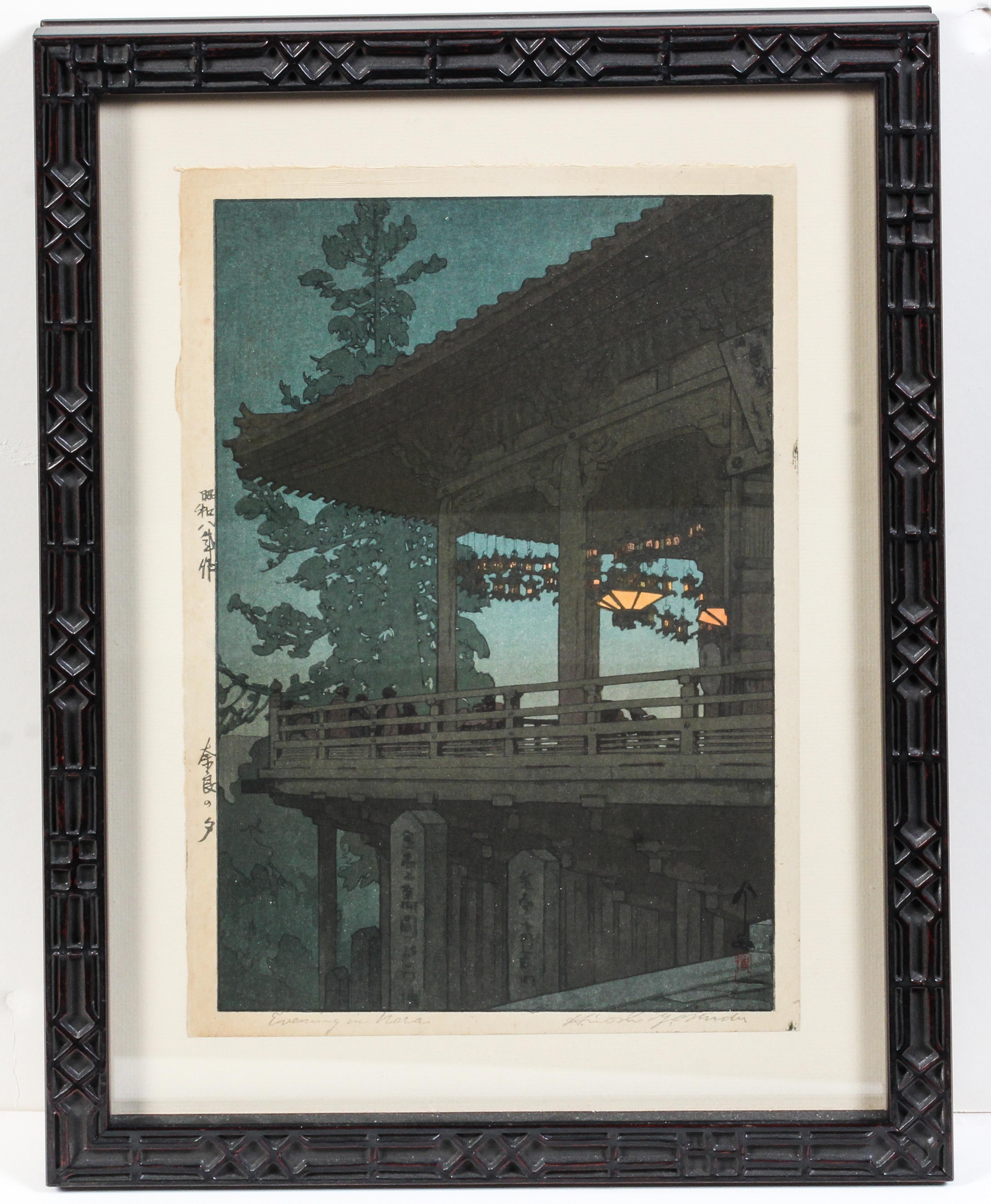 Hiroshi Yoshida, (Japanese, 1876-1950), Evening in Nara